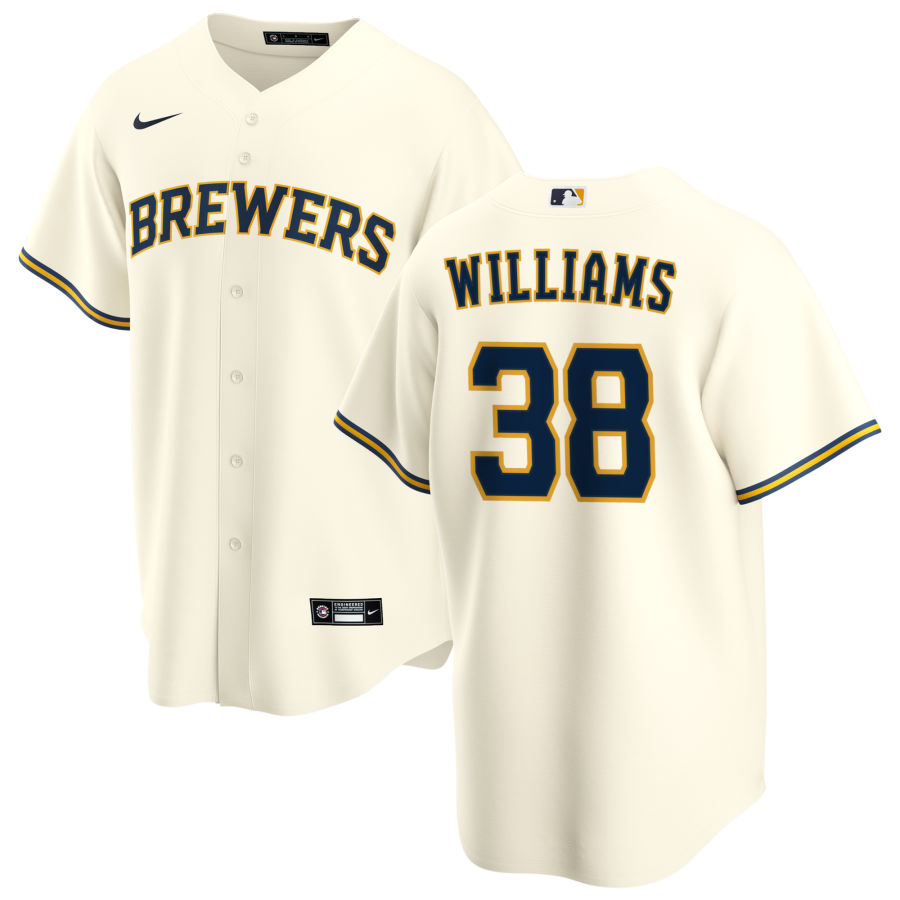 Nike Men #38 Devin Williams Milwaukee Brewers Baseball Jerseys Sale-Cream